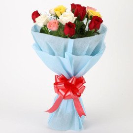 Colourful Mixed Roses Bouquet