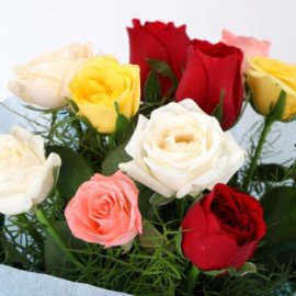 Colourful Mixed Roses Bouquet