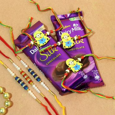 Combo Of Rakhi With Dairy Milk