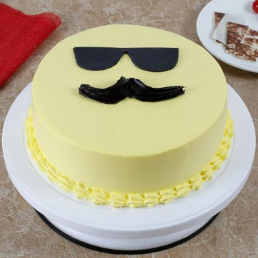 Cool Dad Emoji Cream Cake