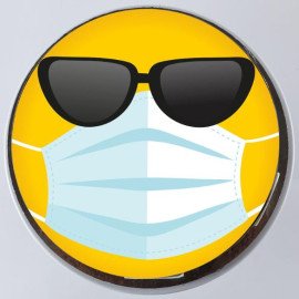 Cool Mask Emoji Chocolate Cake