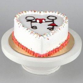 Couple Heart Chocolate Cake