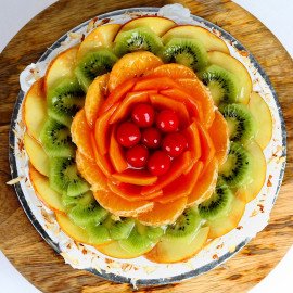 Creamy Vanilla Fruit Cake