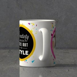 Creativity Never Out of Style Personalized Birthday Mug