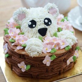 Cute Black Forest Cream Cake
