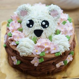 Cute Black Forest Cream Cake
