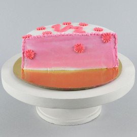 Cute Flowery Half Cake