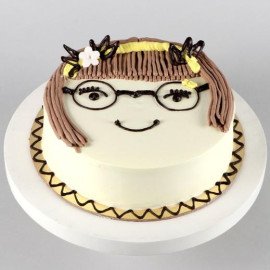 Cute Girl Chocolate Cake