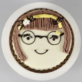 Cute Girl Chocolate Cake