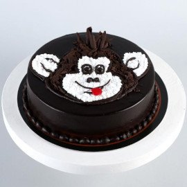 Cute Monkey Chocolate Cake