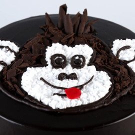 Cute Monkey Chocolate Cake