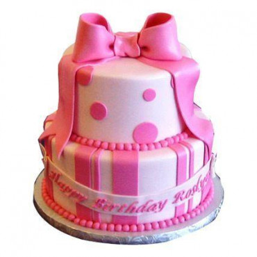 Cute Pink Gift Cake
