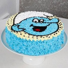 Cute Smurf Cream Cake