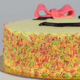 Cute Winking Emoji Butter Scotch Cake