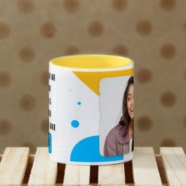 Cute Yellow Handle Personalized Mug