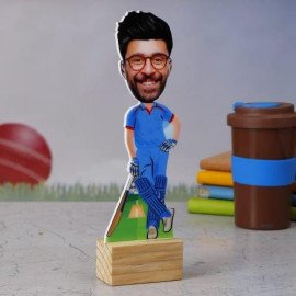 DC Cricket Fan Personalized Caricature Stand