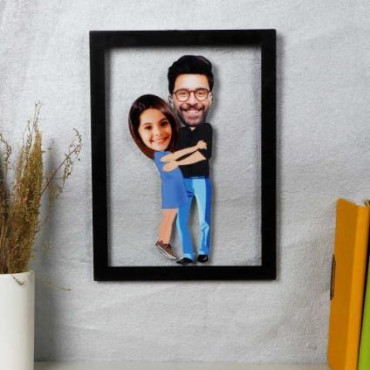 Dad And Daughter Personalized Caricature Photo Frame