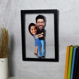 Dad And Daughter Personalized Caricature Photo Frame
