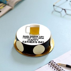 Dad Loves Beer Photo Cake