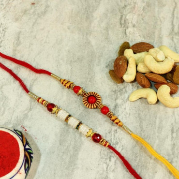 Dazzling Rakhi Set with Dry Fruits