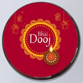 Delicious Bhai Dooj Chocolate Photo Cream Cake