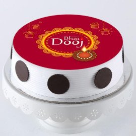 Delicious Bhai Dooj Pineapple Photo Cream Cake