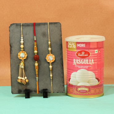 Delicious sweets with Rakhi sets