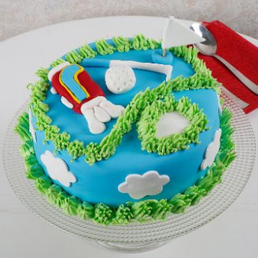 Designer Golf Semi Fondant Cake for Dad