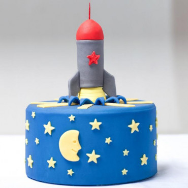 Designer Space Rocket Cake