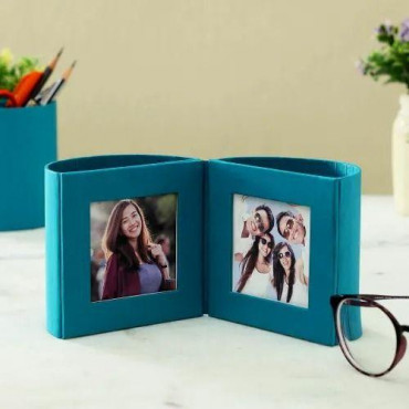 Desk Photo Frame with Pen Stand