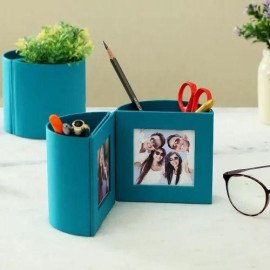 Desk Photo Frame with Pen Stand