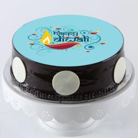 Diwali Bliss Chocolate Photo Cake
