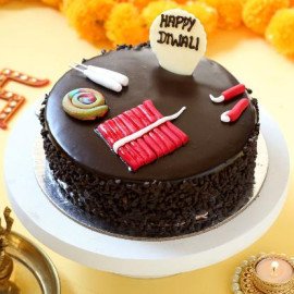 Diwali Crackers Chocolate Cake