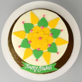 Diwali Rangoli Chocolate Cake