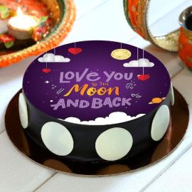 Dreamy Love Chocolate Photo Cake