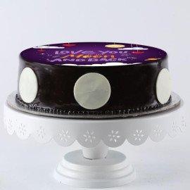 Dreamy Love Chocolate Photo Cake