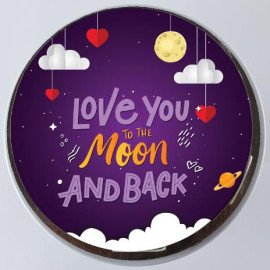 Dreamy Love Chocolate Photo Cake
