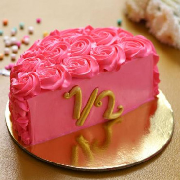 Dreamy Pink Chocolate Half Cake