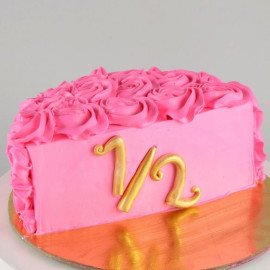 Dreamy Pink Chocolate Half Cake