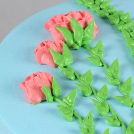 Elegance In Flowers Vanilla Cake