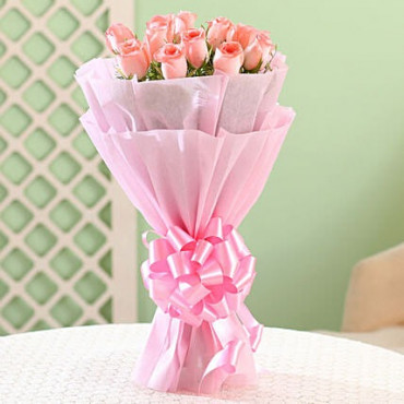Elegance Pink Roses Bouquet