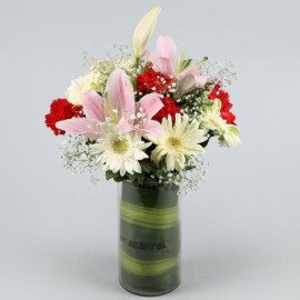 Elegant Flowers Vase Arrangement
