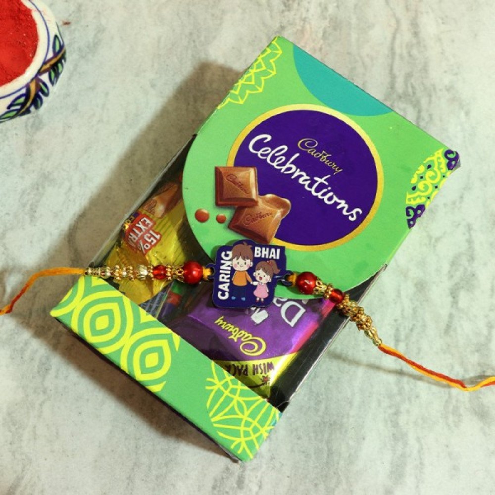 Elegant Rakhi N Cadbury Combo