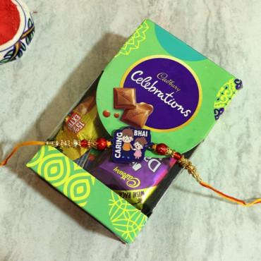 Elegant Rakhi N Cadbury Combo