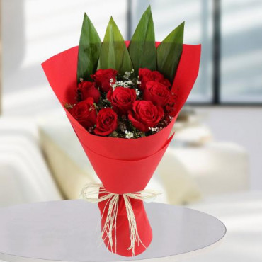 Enchanting Red Rose Bunch