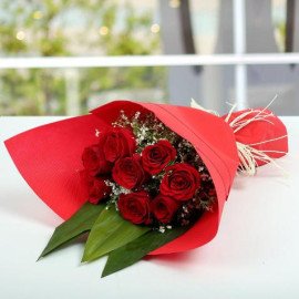 Enchanting Red Rose Bunch