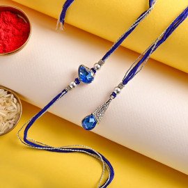 Enchanting Blue Bhai Bhabhi Rakhis