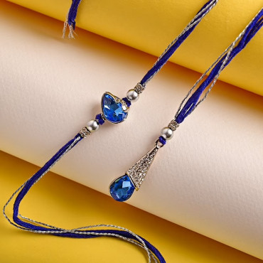 Enchanting Blue Bhai Bhabhi Rakhis