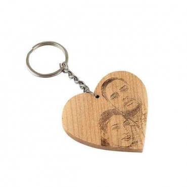 Engraved Heart Shape Key Chain