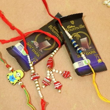 Enticing Rakhi sets with Chocolates